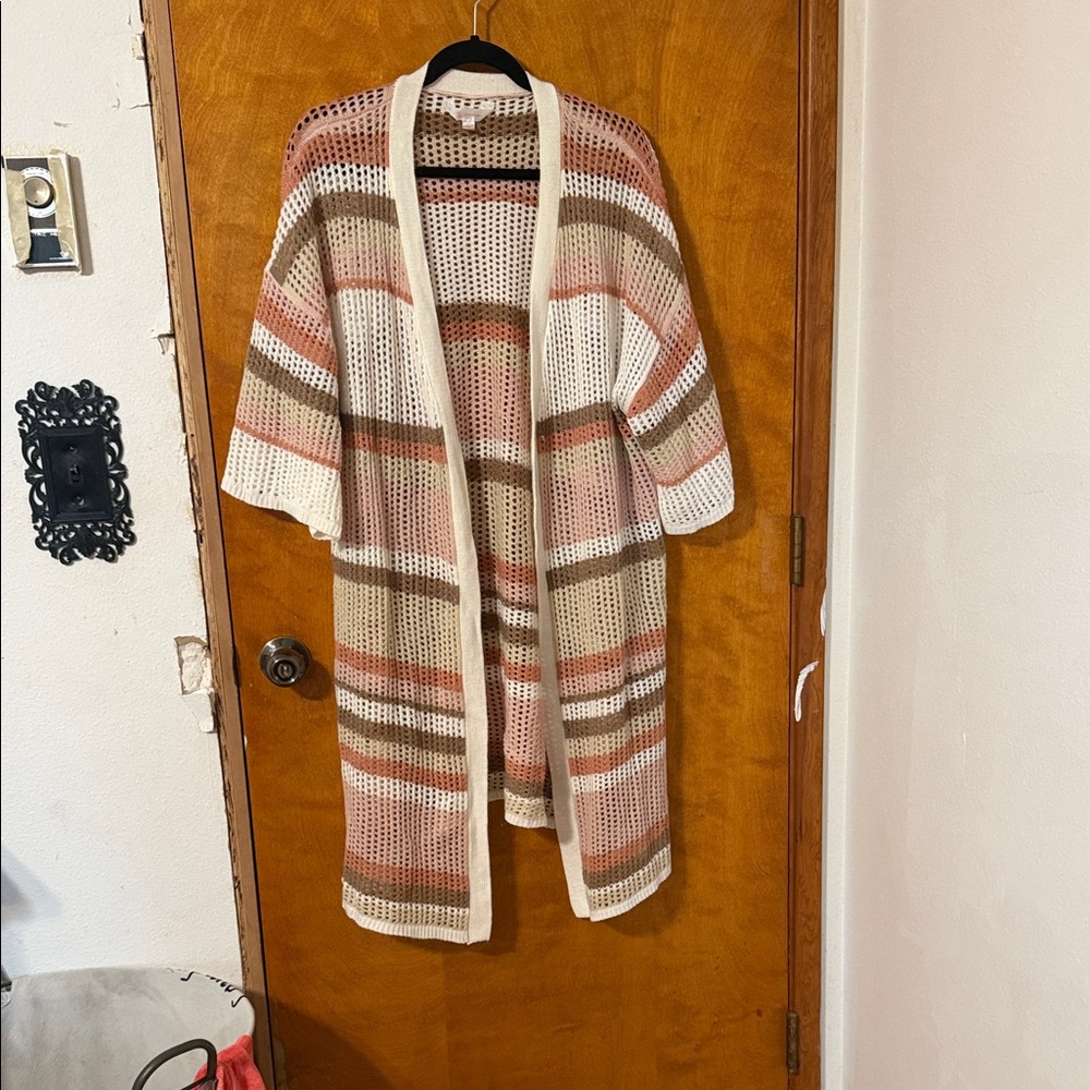 No Boundaries Open-Knit Sweater in Cream
